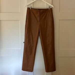 JCrew brown faux leather pant